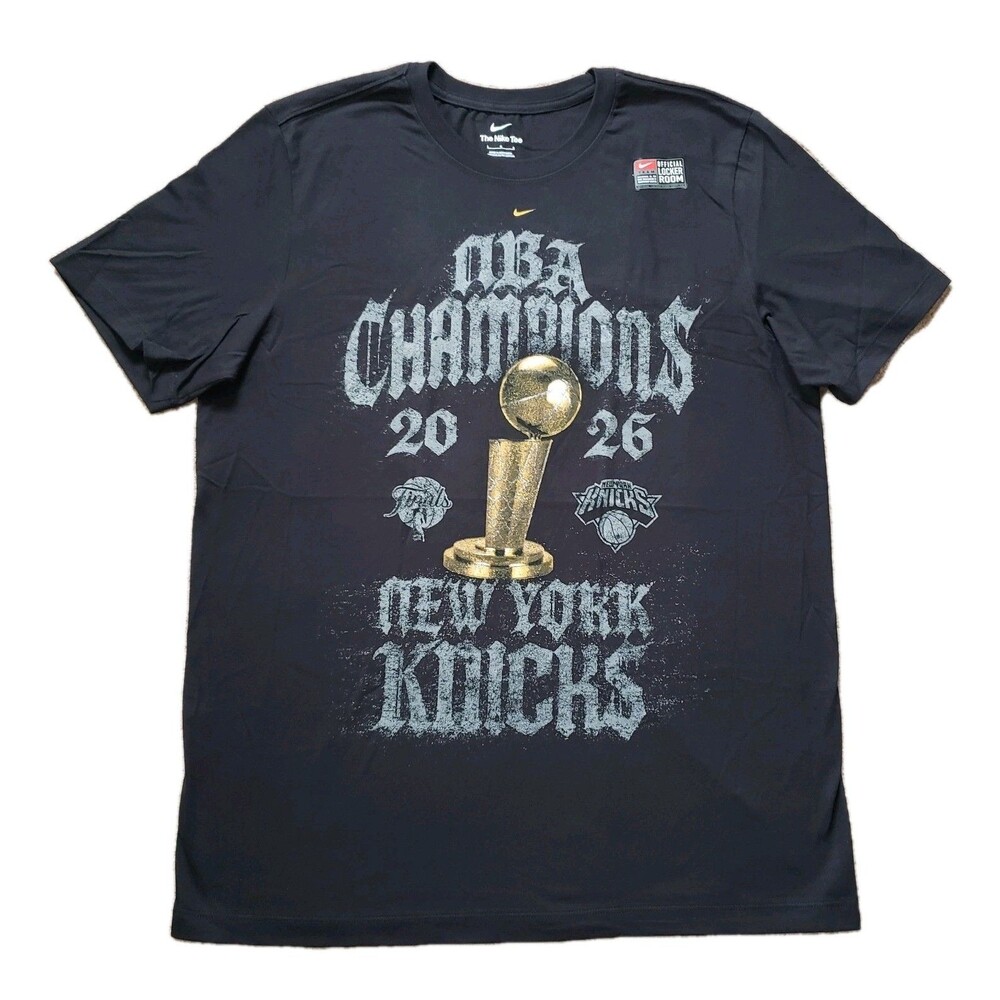 NWT Nike New York Knicks Finals Champions Locker Room Sz Large Unisex Black NBA